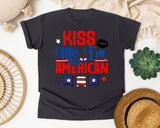 Kiss Me I'm American graphic tee in Graphite