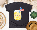 Lemonade With Flag graphic tee in Graphite