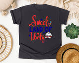 Sweet Land Of Liberty Red 2 graphic tee in Graphite