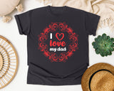 I Love My Dad Pink 2 graphic tee in Graphite