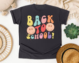 Back To School Smiley graphic tee in Graphite