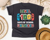 Level 100 Days Of School Unlocked graphic tee in Graphite