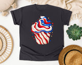 Patriotic Cupcake graphic tee in Graphite