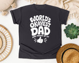 World's Okayest Dad And Proud Of It White graphic tee in Graphite