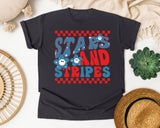 Stars And Stripes Red 2 graphic tee in Graphite