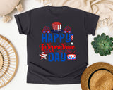 Happy Independence Day Blue graphic tee in Graphite