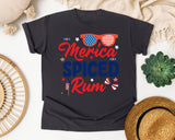 Merica Spiced Rum graphic tee in Graphite