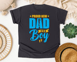 Proud New Dad It's A Boy graphic tee in Graphite