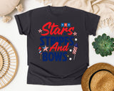 Stars Stripes And Bows Navy graphic tee in Graphite