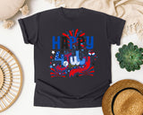 Happy 4th July graphic tee in Graphite