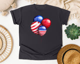 Patriotic Balloons graphic tee in Graphite