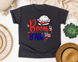 Boom Y'all Red graphic tee in Graphite