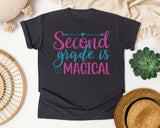 Second Grade Is Magical graphic tee in Graphite