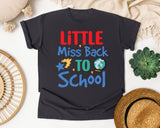 Little Miss Back To School Star graphic tee in Graphite
