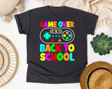 Game Over Back To School Retro Controller graphic tee in Graphite