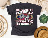 The Flavor Of Patriotism graphic tee in Graphite