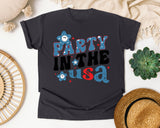 Party In The USA Blue graphic tee in Graphite