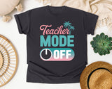 Teacher Mode Off Switch graphic tee in Graphite