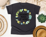 Growing Minds At Work graphic tee in Graphite