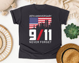 Never Forget Anniversary graphic tee in Graphite