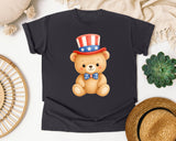 Teddy Bear With Bow Tie graphic tee in Graphite