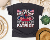 It's A Great Day To Be A Patriot graphic tee in Graphite