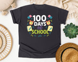 100 Days Of School Clocks graphic tee in Graphite