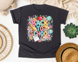 Back To School Supplies Floral graphic tee in Graphite