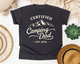 Certified Camping Dad Grey 2 graphic tee in Graphite