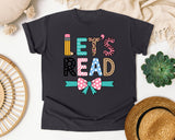 Lets Read graphic tee in Graphite