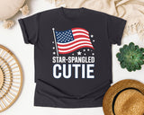 Star Spangled Cutie White 3 graphic tee in Graphite