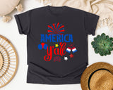 America Y'all graphic tee in Graphite