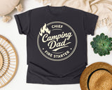 Chief Camping Dad Fire Starter Classic graphic tee in Graphite