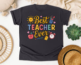 Best Teacher Ever Grey graphic tee in Graphite