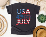 USA 4th Of July Grey 2 graphic tee in Graphite