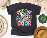 Out The Door Dinosaur graphic tee in Graphite
