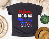 History Began On 4th July 1776 graphic tee in Graphite