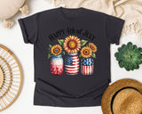 Happy 4th Of July Grey graphic tee in Graphite