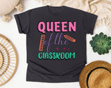 Queen Of The Classroom graphic tee in Graphite