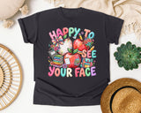 Happy To See Your Face Apples graphic tee in Graphite