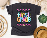 Watch Out First Grade Here I Come graphic tee in Graphite