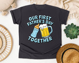 Our First Father's Day Together Grey 2 graphic tee in Graphite