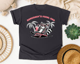 Somebody's Feral Dad graphic tee in Graphite