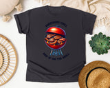 Everybody Chill Dad Is On The Grill Brown graphic tee in Graphite