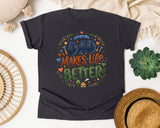 Dad Makes Life Better Grey 2 graphic tee in Graphite