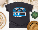 Dad Joke Loading Please Wait White graphic tee in Graphite
