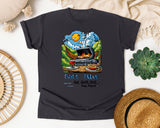 Dad's Rules Eat Grill Chill Nap Repeat Grey graphic tee in Graphite