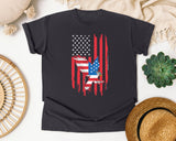 Eagle American Flag Red graphic tee in Graphite