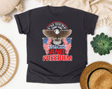 I'm Here For The Snacks And Freedom graphic tee in Graphite