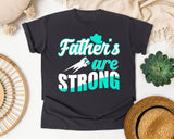 Fathers Are Strong White graphic tee in Graphite